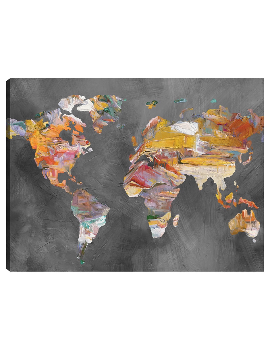 Cuadro decorativo Colores Globales técnica mixta Mapas