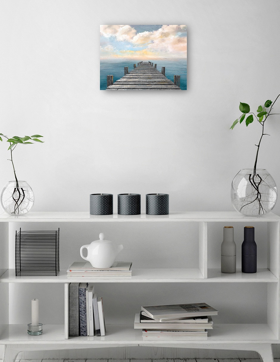Cuadro decorativo Cielo del Océano técnica mixta Muelles 2