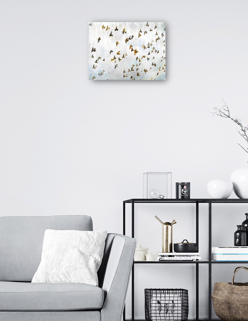 Cuadro decorativo En Vuelo técnica mixta Aves Silvestres 3