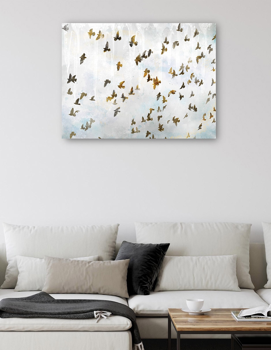 Cuadro decorativo En Vuelo técnica mixta Aves Silvestres 6