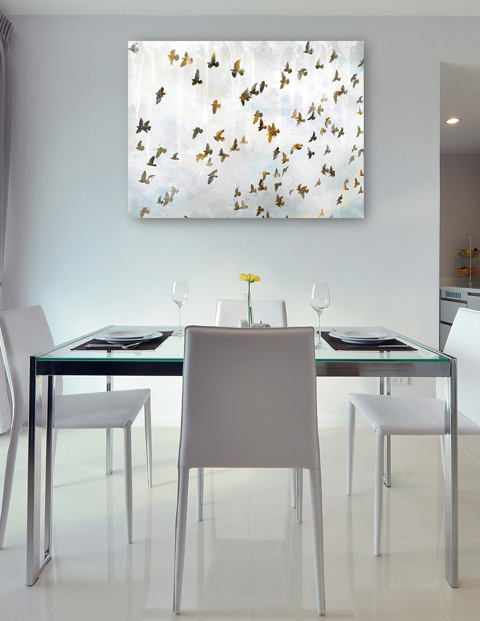 Cuadro decorativo En Vuelo técnica mixta Aves Silvestres 7