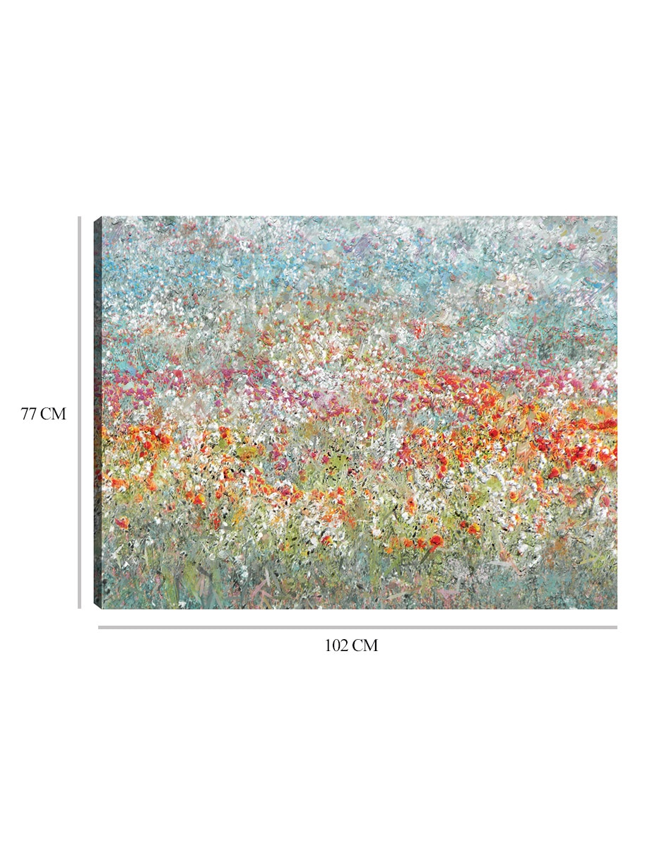 Cuadro decorativo Campo de Flores técnica mixta Primavera 9
