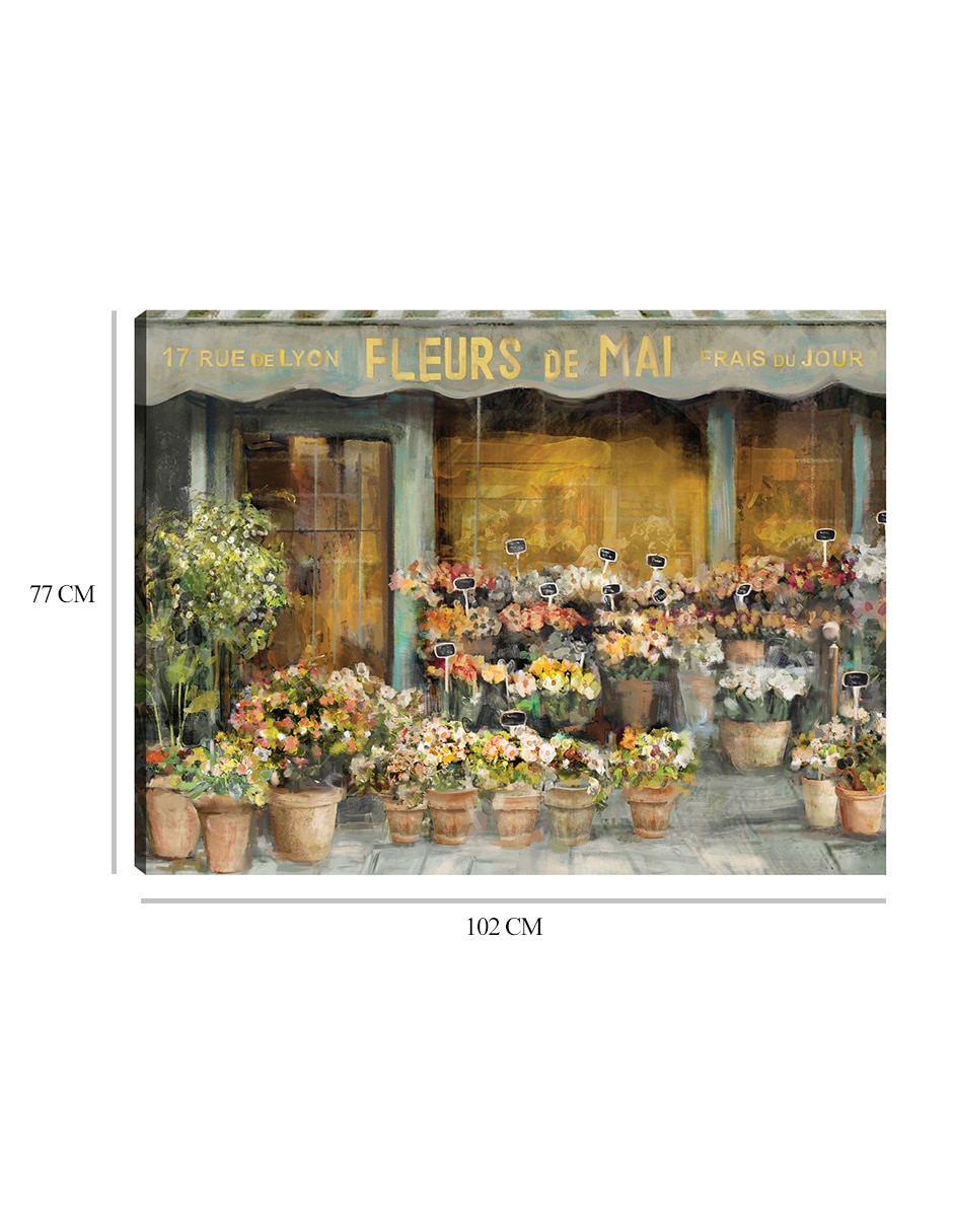 Cuadro decorativo Flores de Mayo técnica mixta Lugares 9