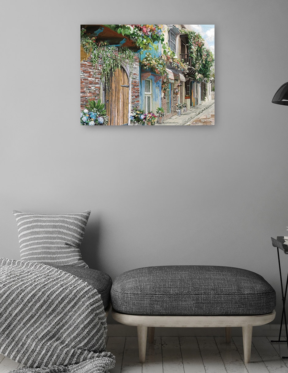 Cuadro decorativo Flores del Pueblo técnica mixta Lugares 4