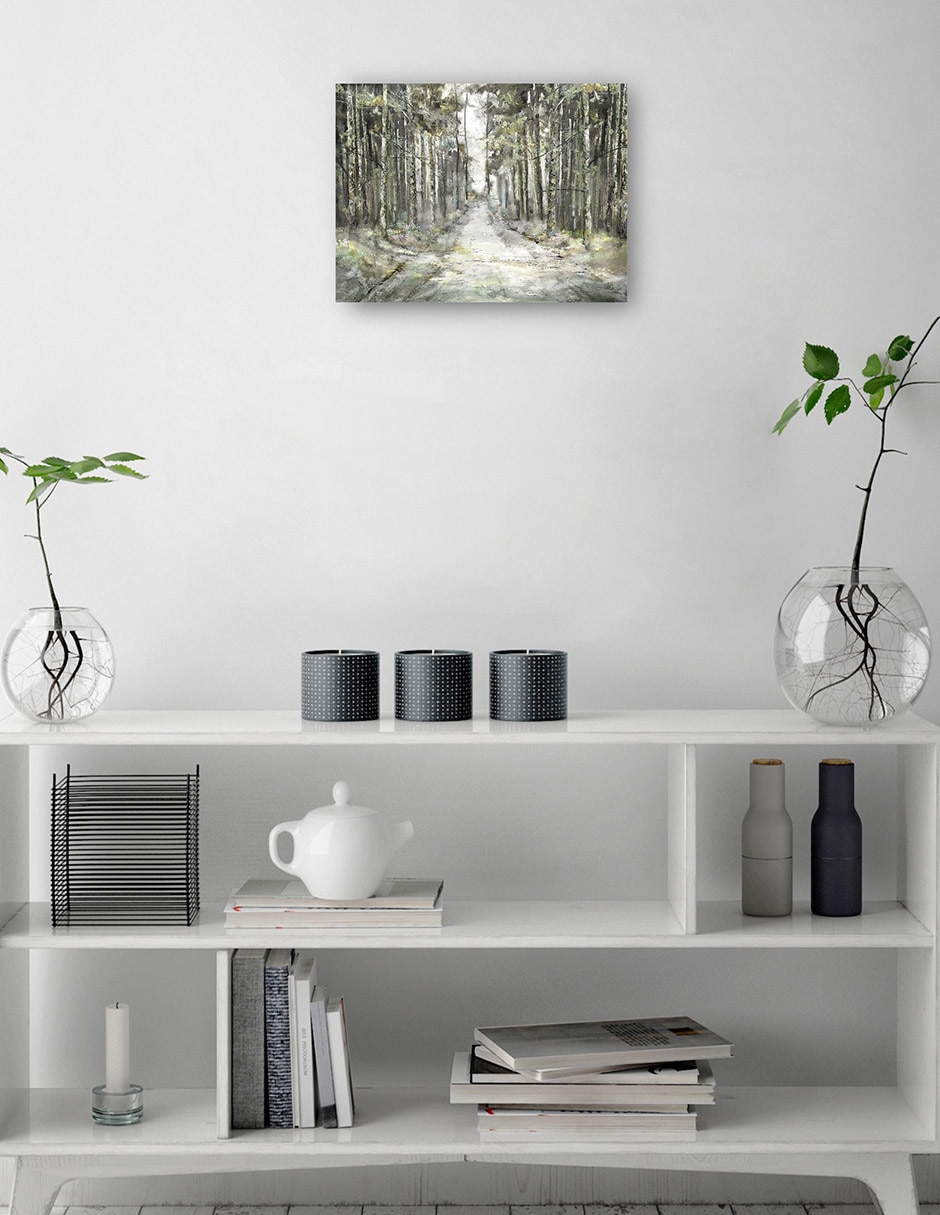 Cuadro decorativo Camino Perfecto Primavera técnica mixta Bosques 2