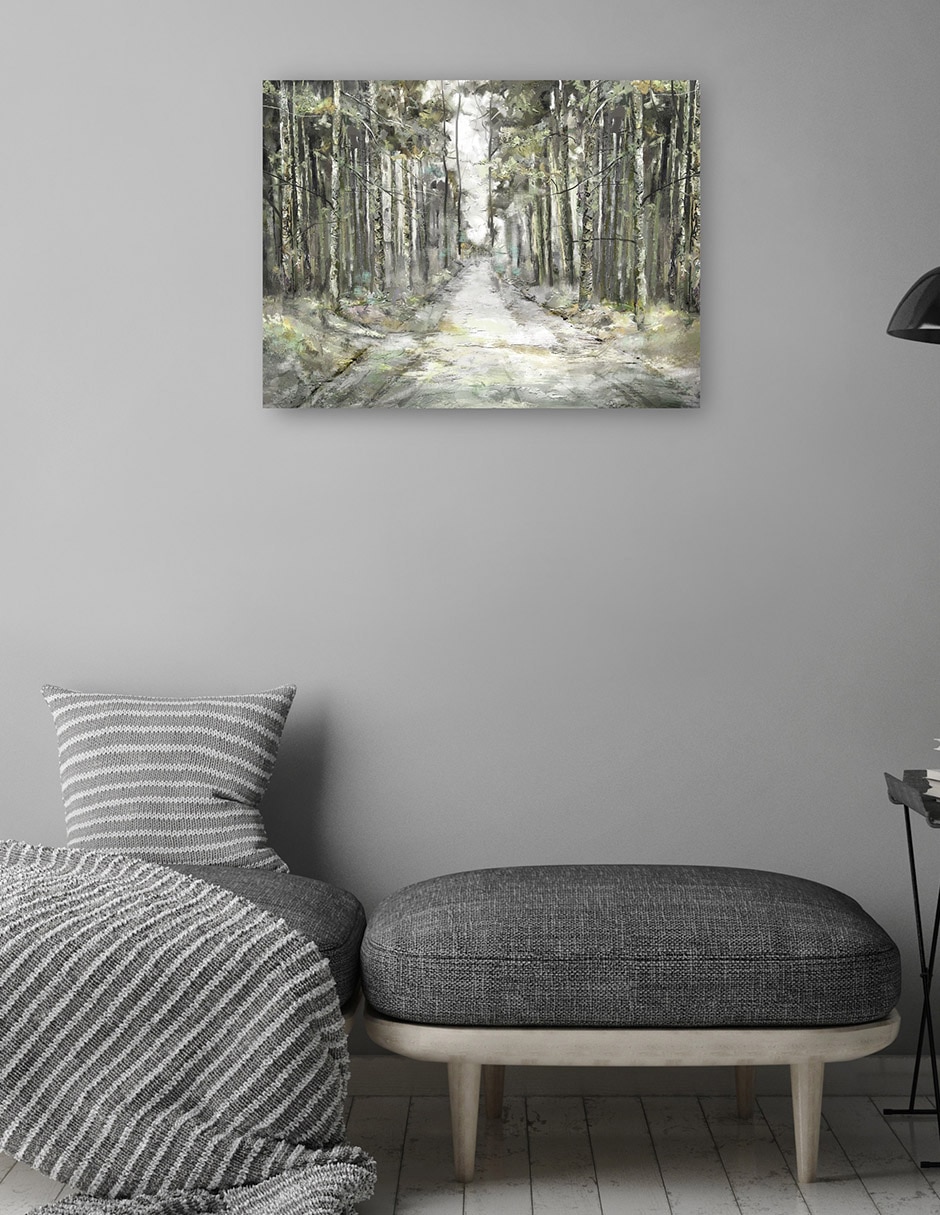 Cuadro decorativo Camino Perfecto Primavera técnica mixta Bosques 4