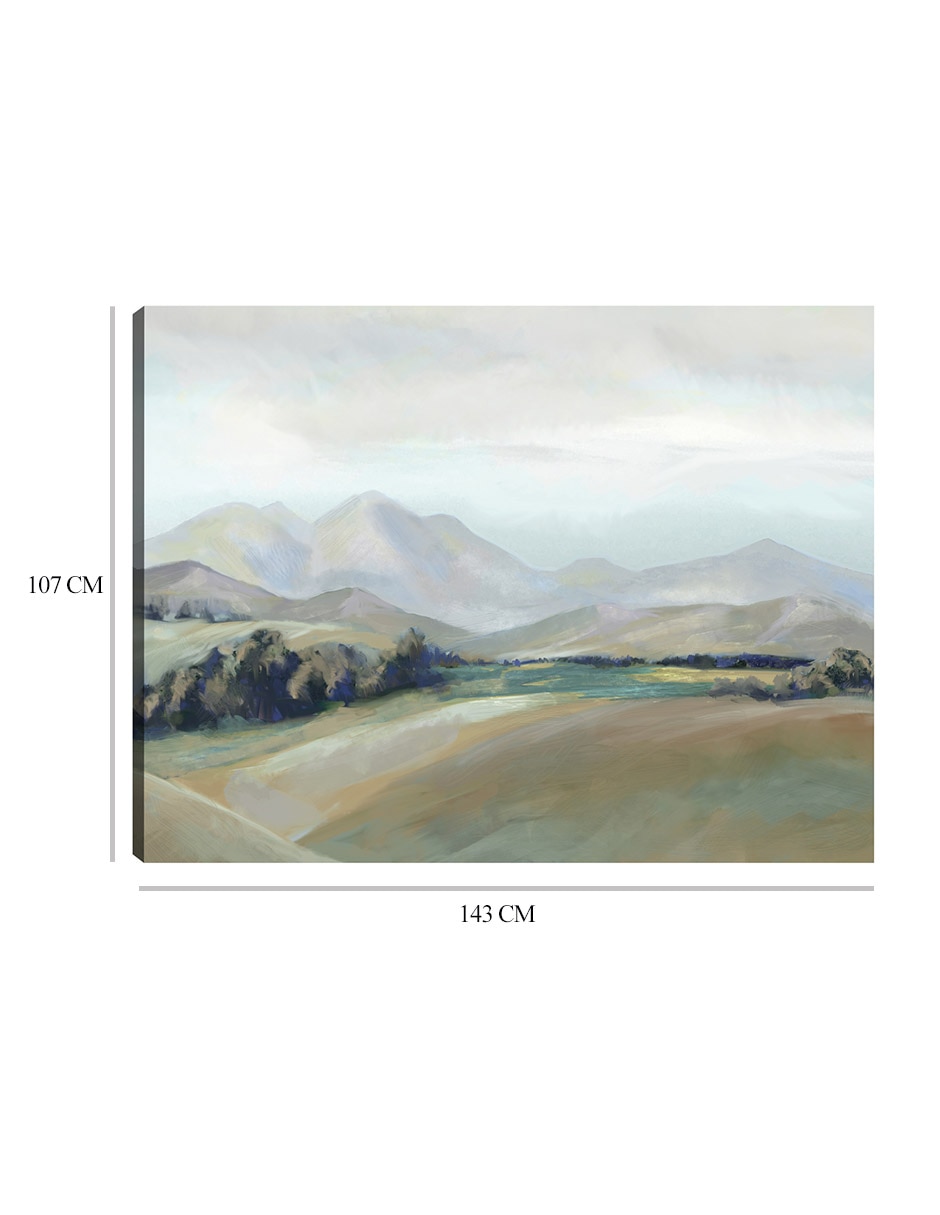 Cuadro decorativo Paisaje Capas IV técnica mixta Campos 2