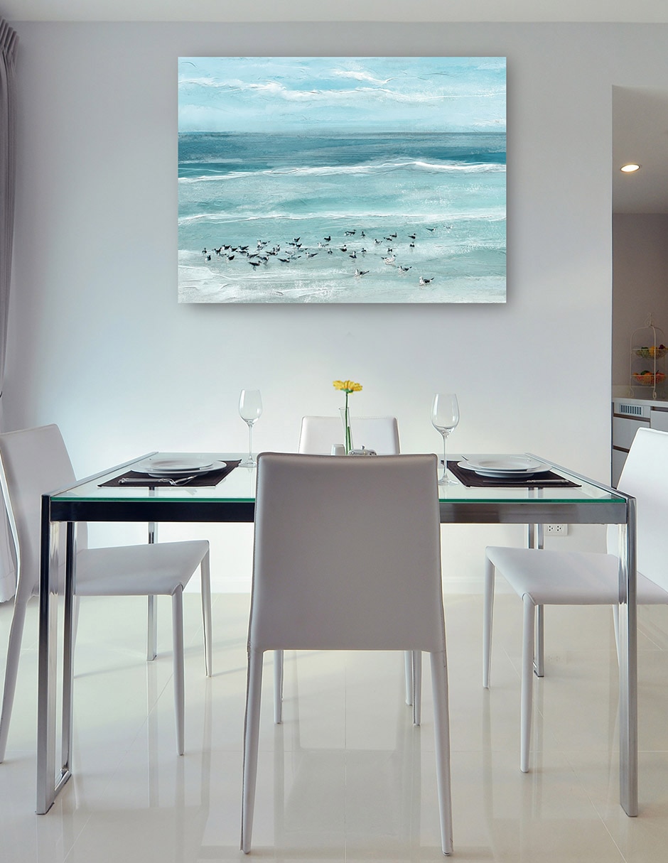 Cuadro decorativo Aves marinas técnica mixta Playas 2
