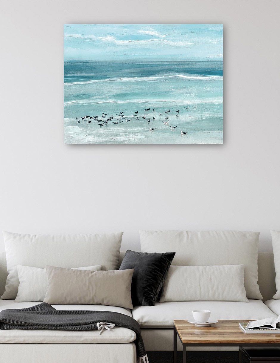 Cuadro decorativo Aves marinas técnica mixta Playas 3