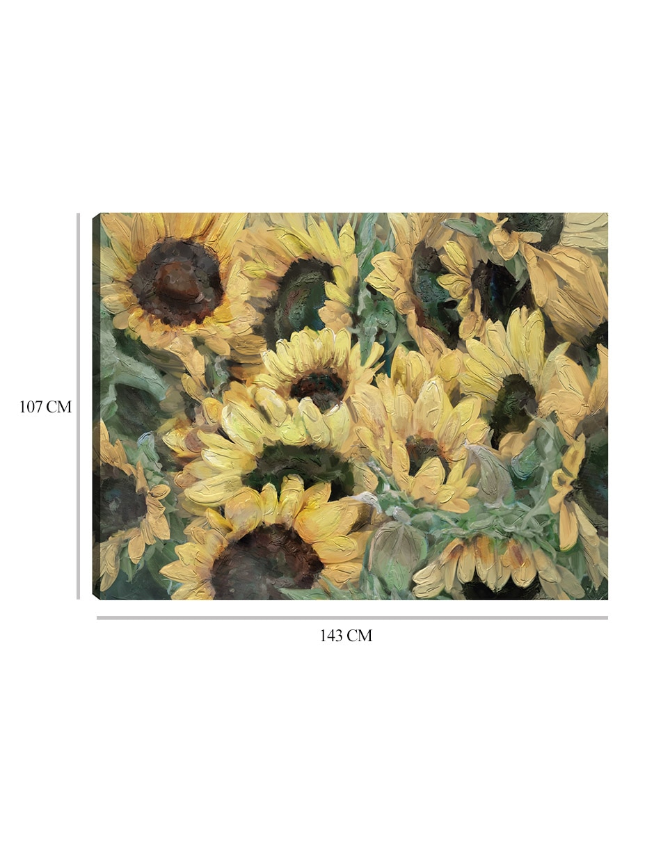 Cuadro decorativo Gafas de Sol técnica mixta Girasoles 2