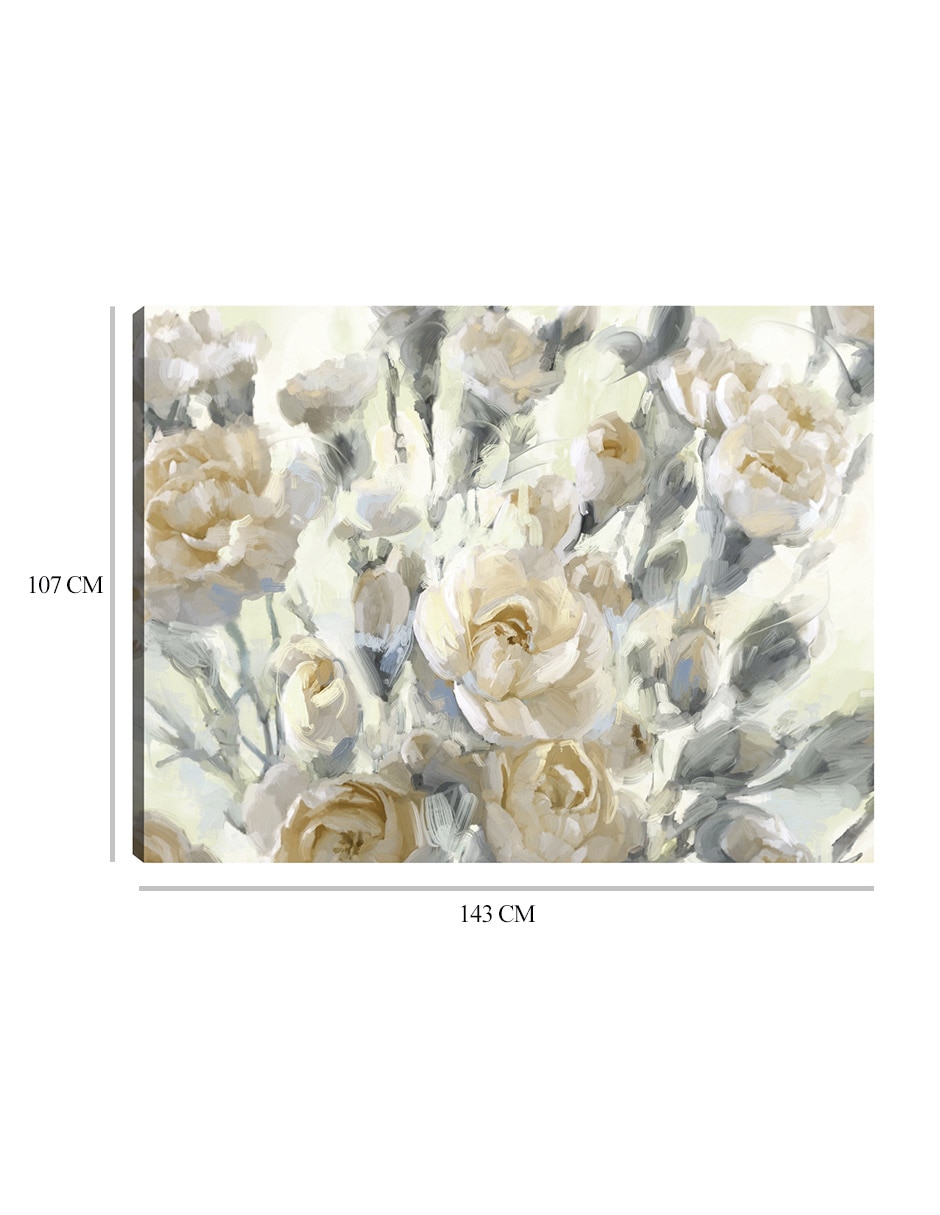 Cuadro decorativo Oros del jardín de rosas técnica mixta Floral 2