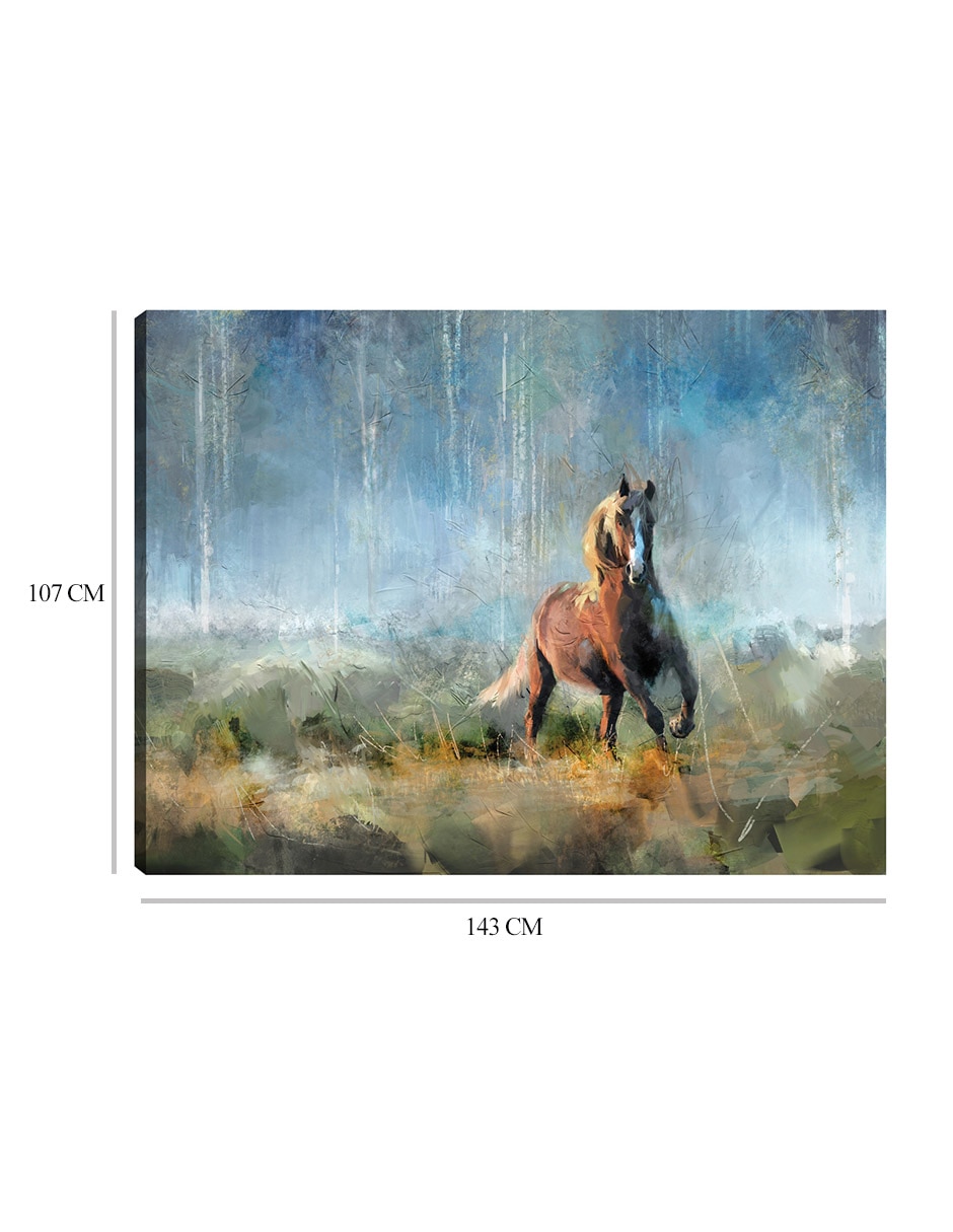 Cuadro decorativo Corriendo Libre técnica mixta Vida Silvestre 2