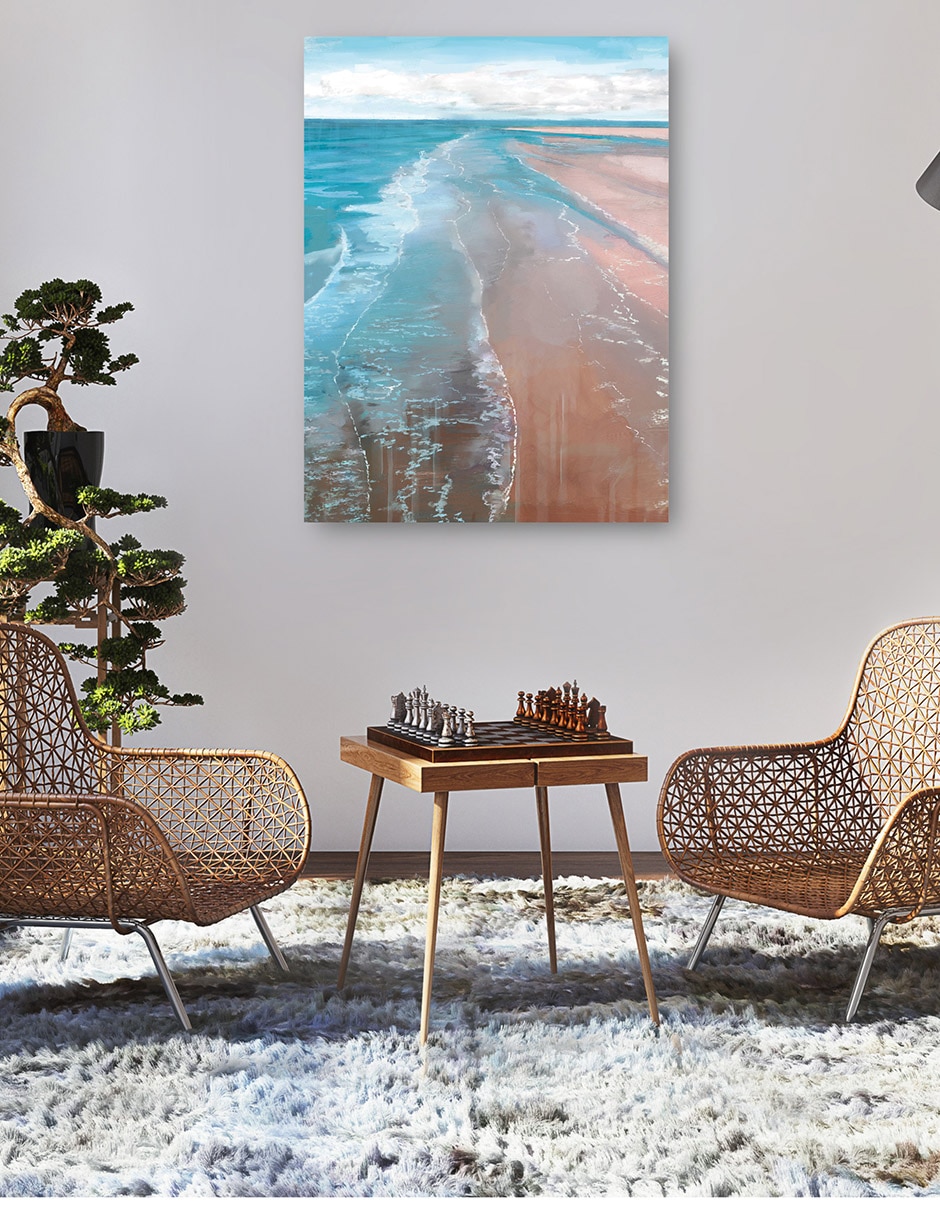 Cuadro decorativo técnica mixta Playas 6