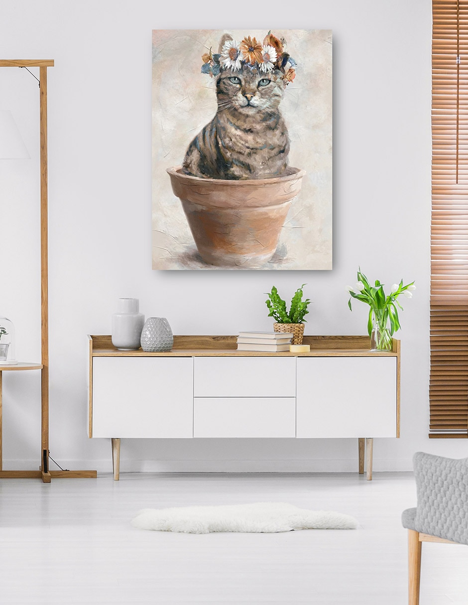 Cuadro decorativo técnica mixta Animales Domésticos 7