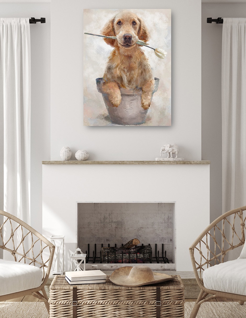 Cuadro decorativo técnica mixta Animales Domésticos 4