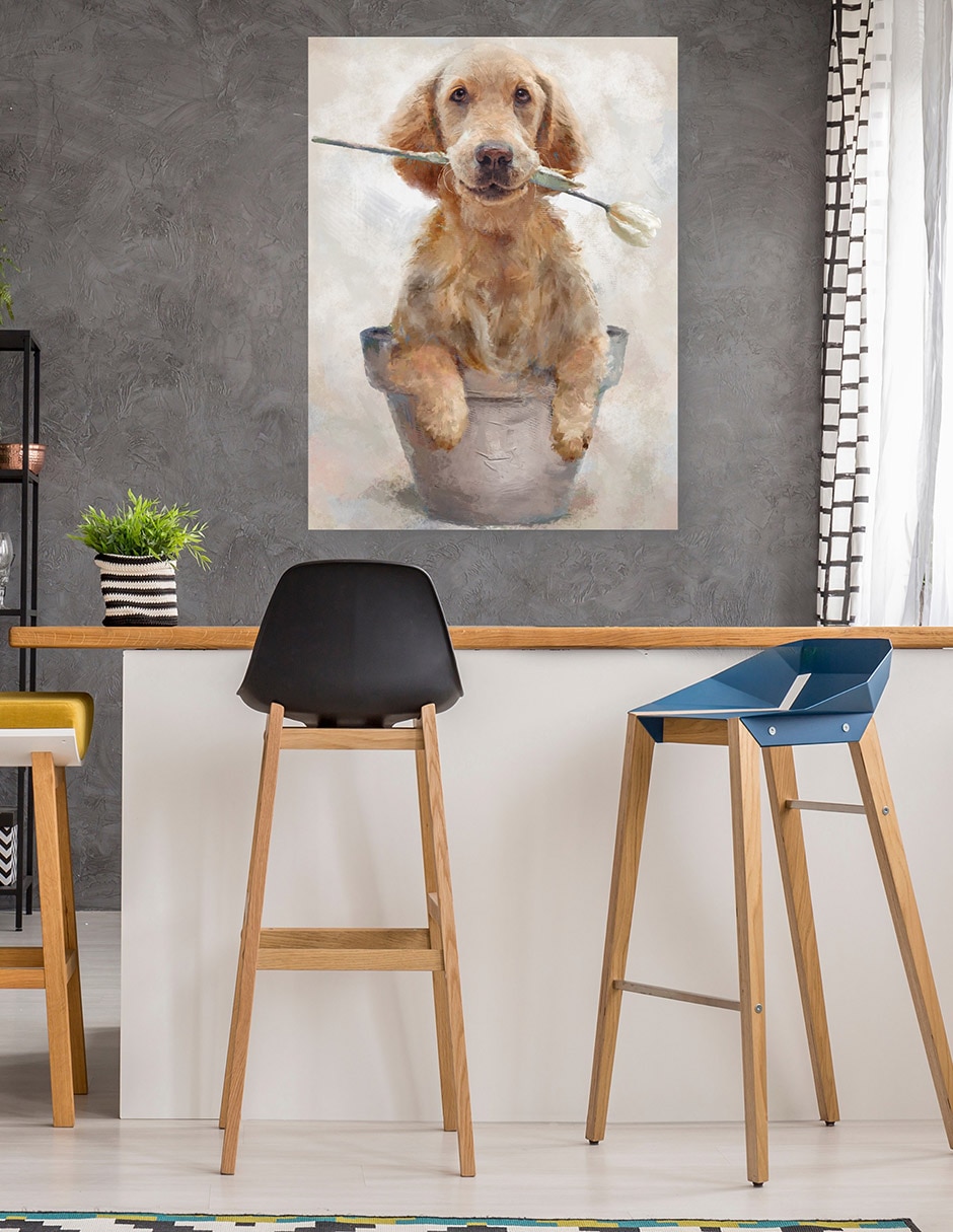 Cuadro decorativo técnica mixta Animales Domésticos 5