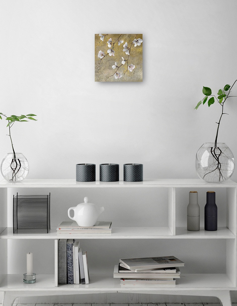 Cuadro decorativo técnica mixta Floración 3