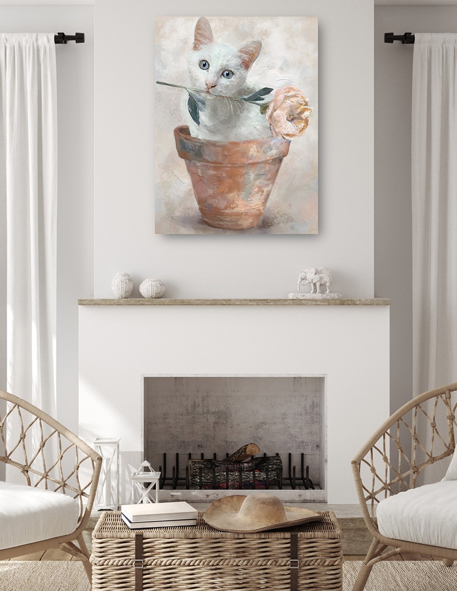 Cuadro decorativo técnica mixta Animales Domésticos 4