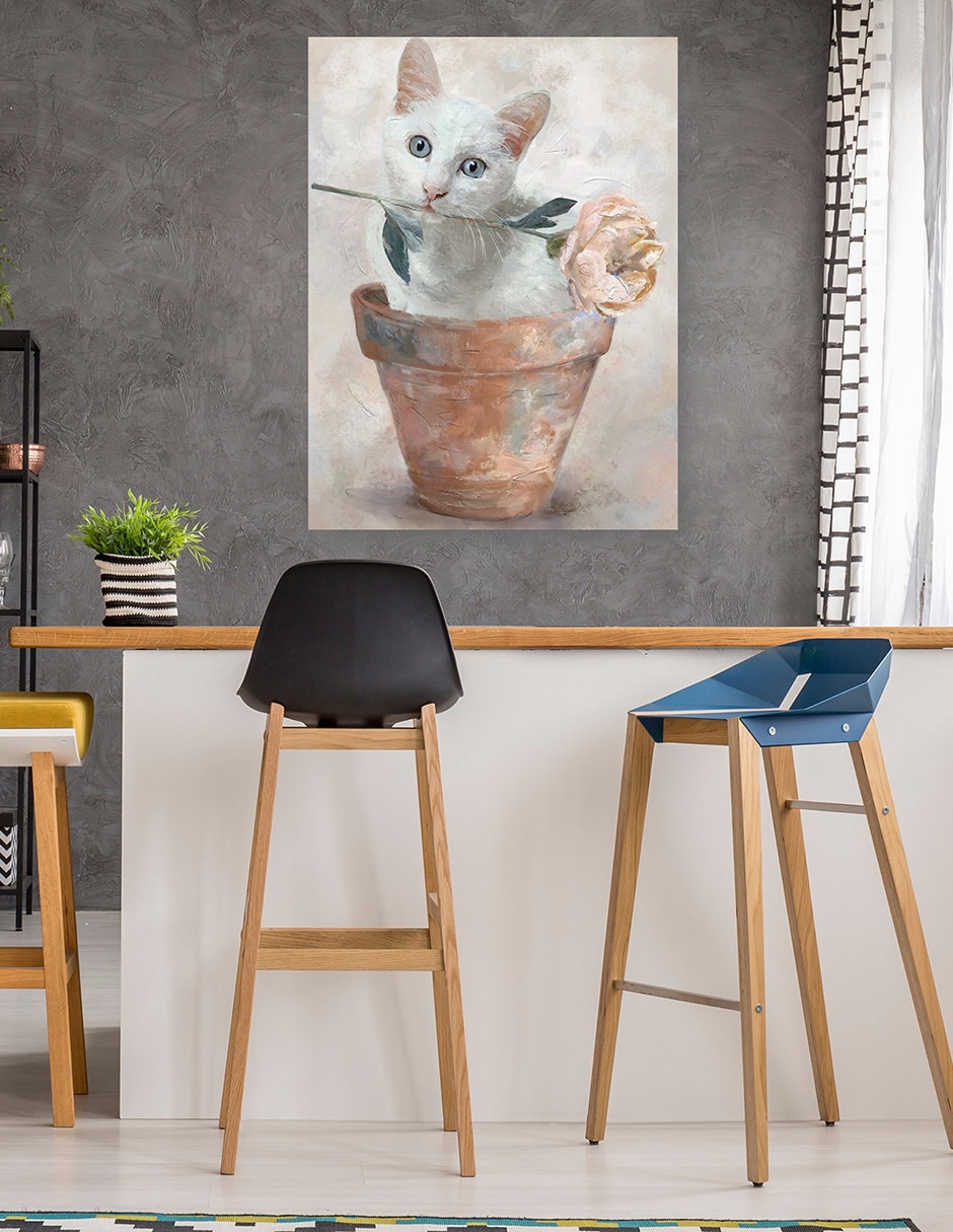Cuadro decorativo técnica mixta Animales Domésticos 5