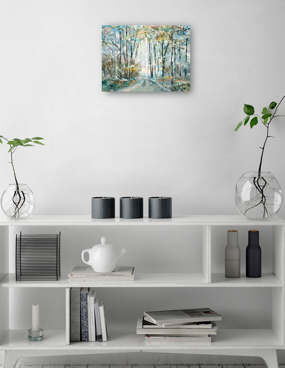 Cuadro decorativo técnica mixta Bosques 2