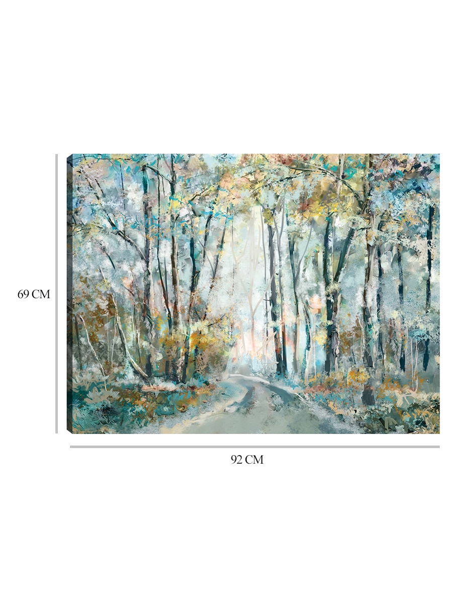 Cuadro decorativo técnica mixta Bosques 3
