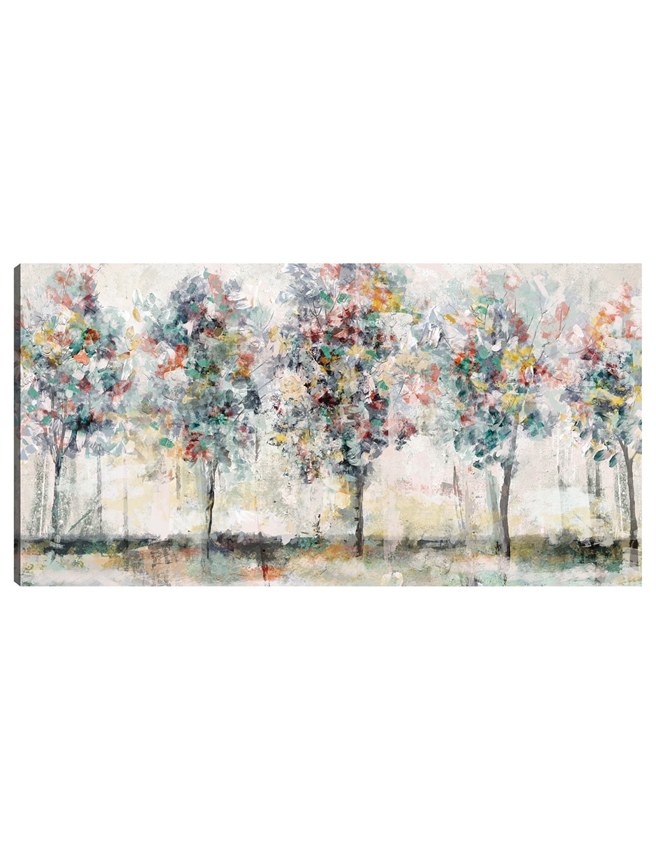 Cuadro decorativo técnica mixta Bosques