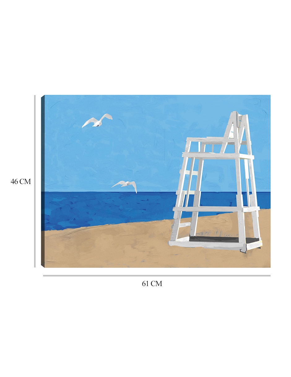 Cuadro decorativo técnica mixta Playas 3