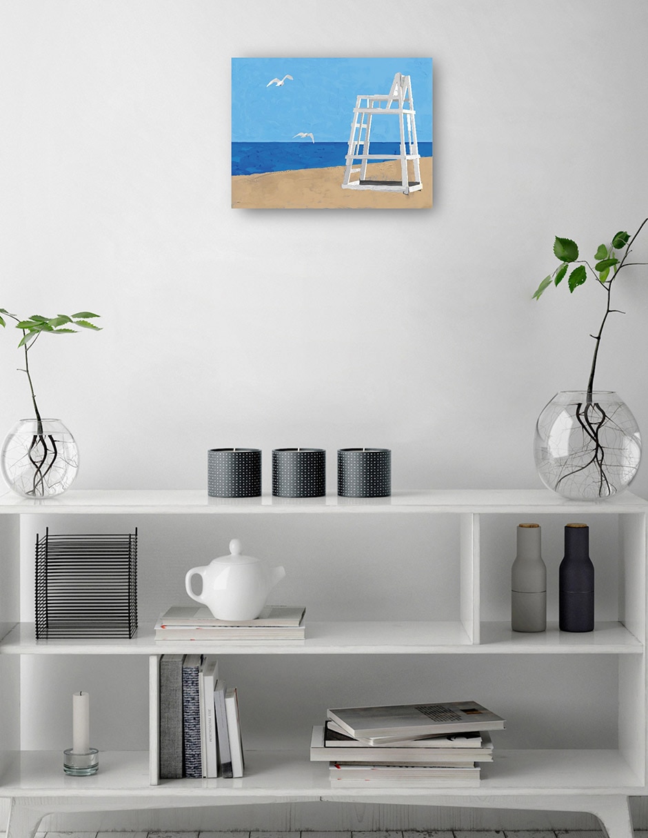 Cuadro decorativo técnica mixta Playas 2