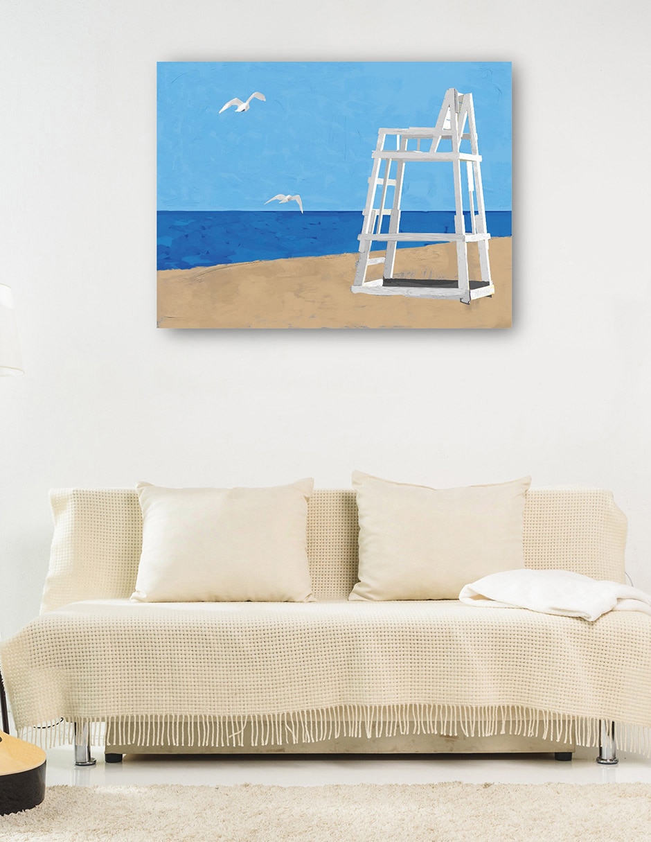 Cuadro decorativo técnica mixta Playas 6