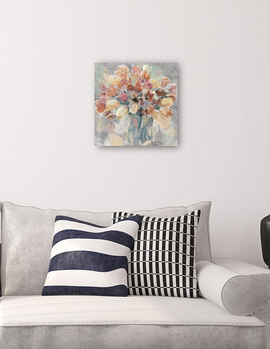 Cuadro decorativo técnica mixta Floreros 6