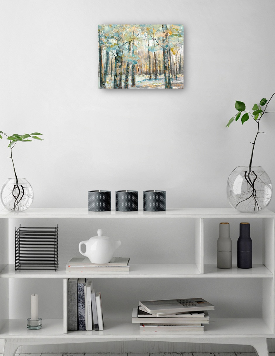 Cuadro decorativo técnica mixta Bosques 2