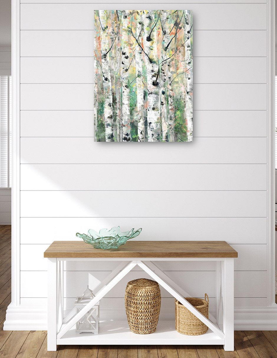 Cuadro decorativo técnica mixta Bosques 4