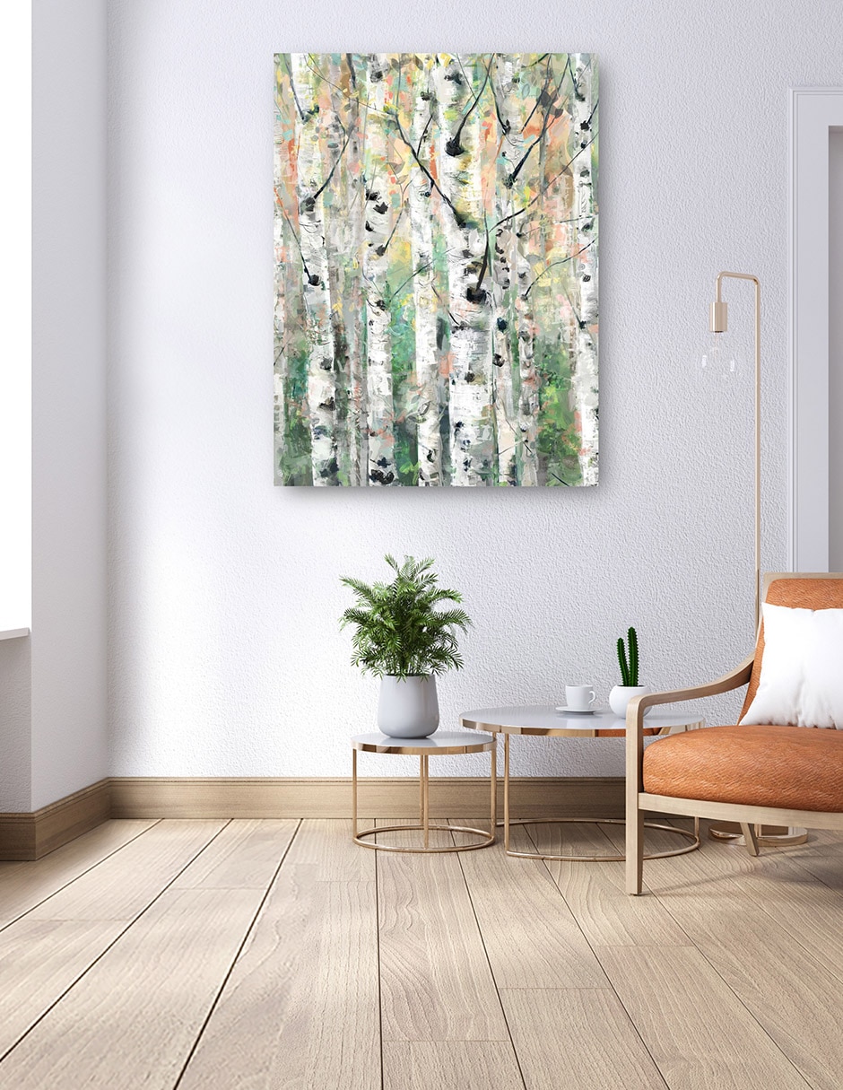 Cuadro decorativo técnica mixta Bosques 6