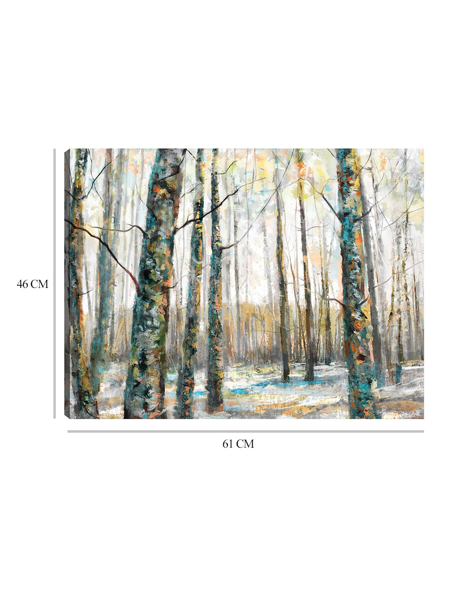 Cuadro decorativo técnica mixta Bosques 2