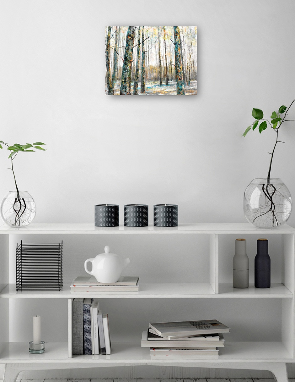 Cuadro decorativo técnica mixta Bosques 2