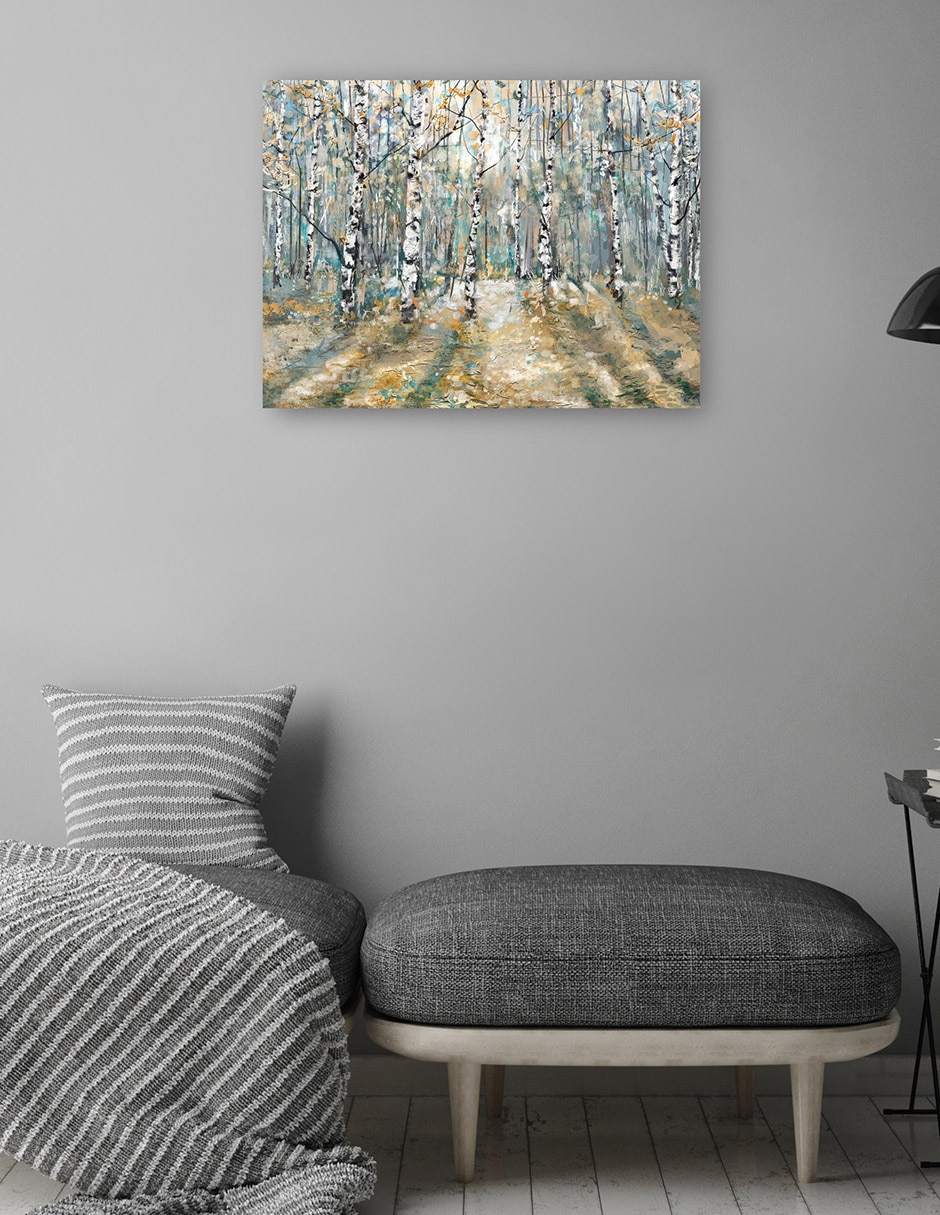 Cuadro decorativo técnica mixta Bosques 4