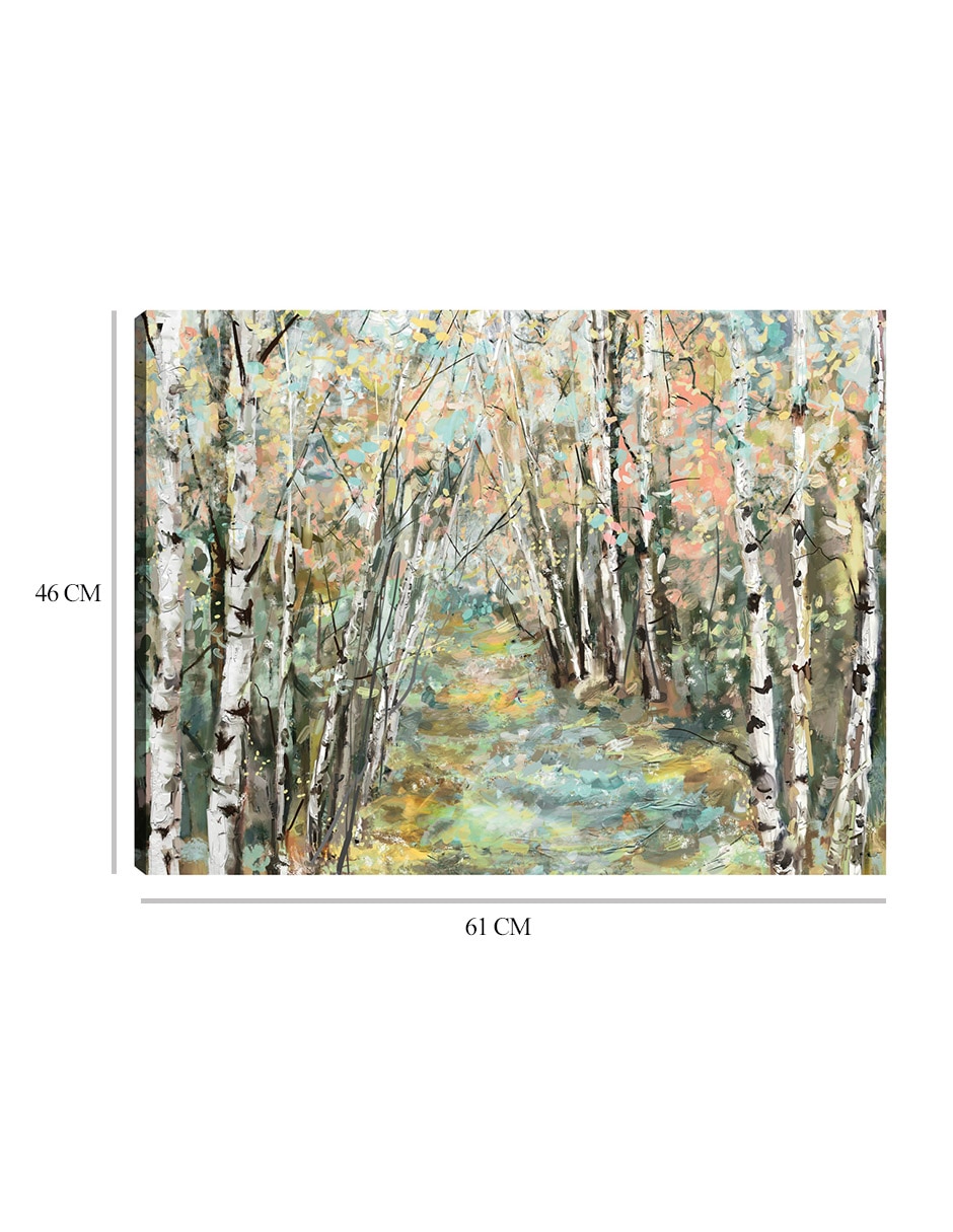 Cuadro decorativo técnica mixta Bosques 3