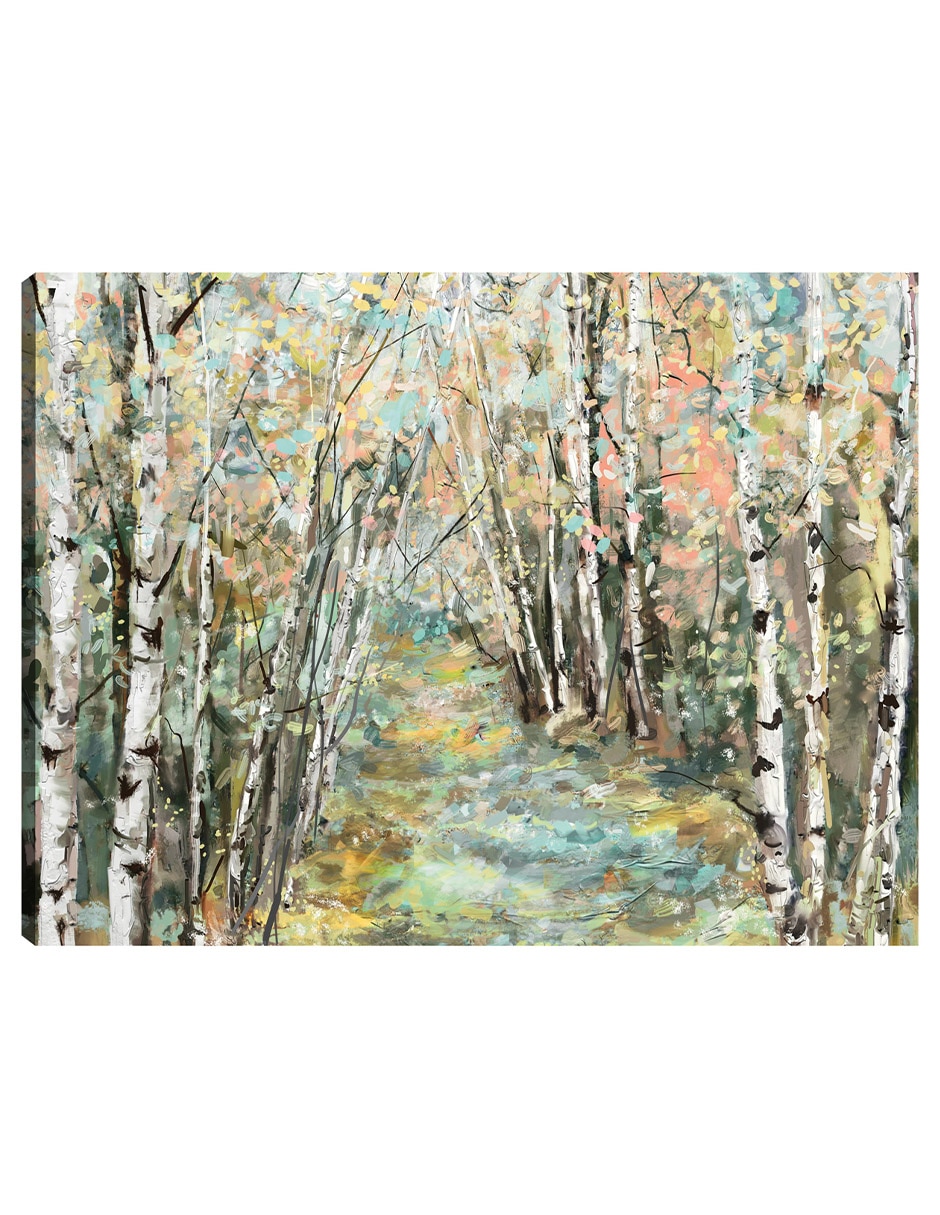 Cuadro decorativo técnica mixta Bosques