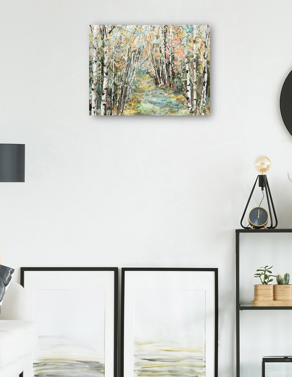 Cuadro decorativo técnica mixta Bosques 3