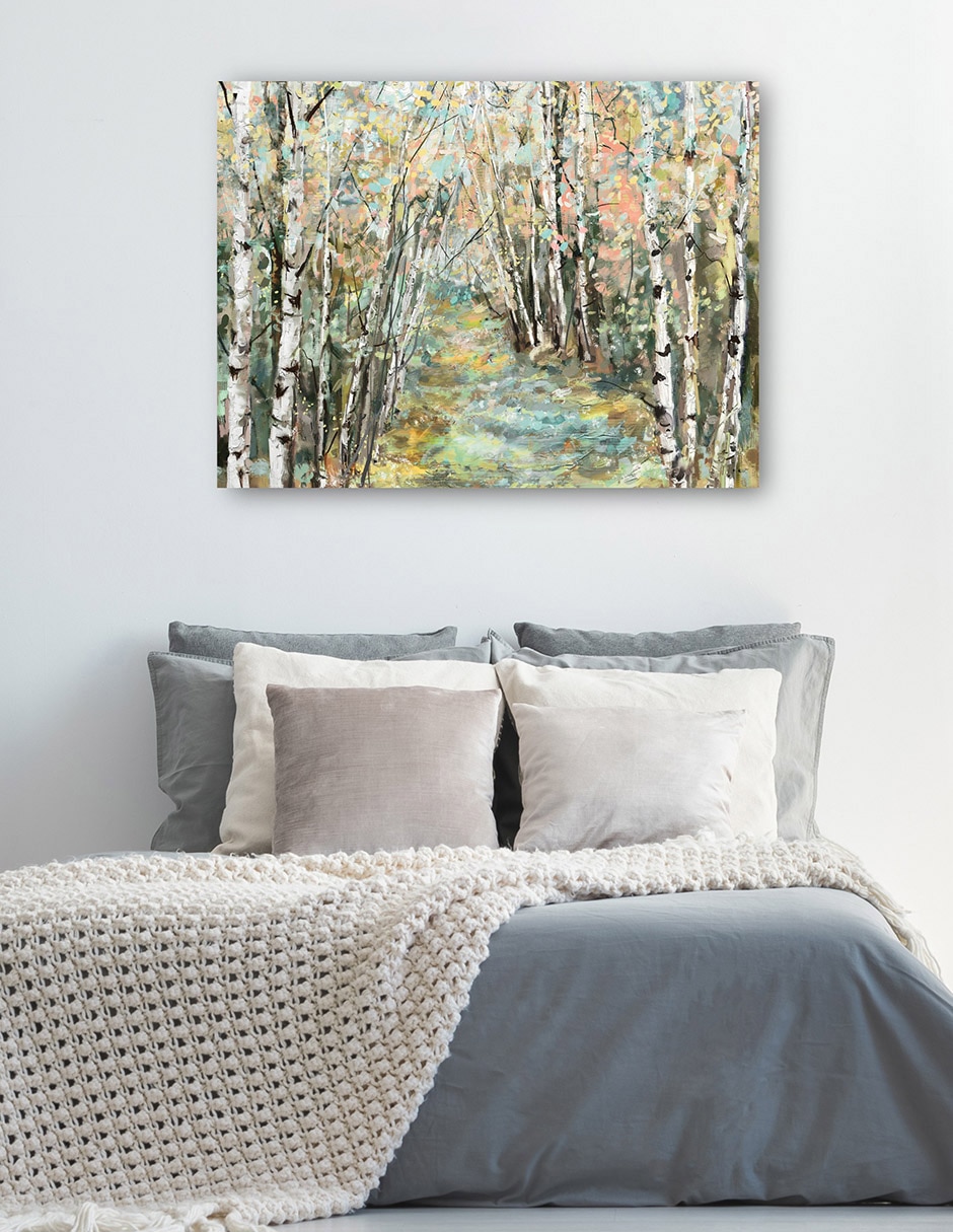 Cuadro decorativo técnica mixta Bosques 5