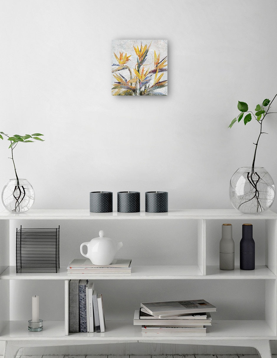 Cuadro decorativo técnica mixta Floración 4