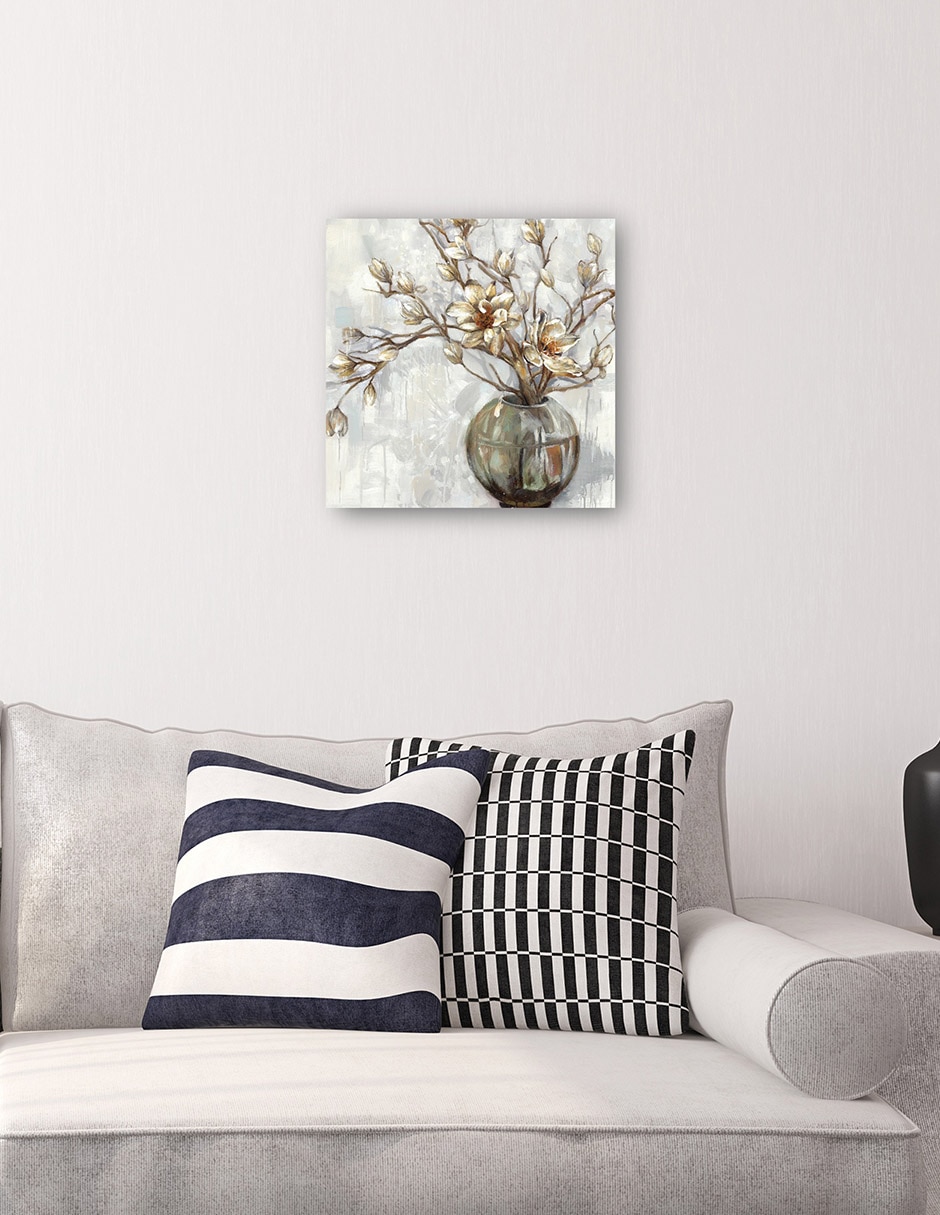 Cuadro decorativo técnica mixta Floreros 5