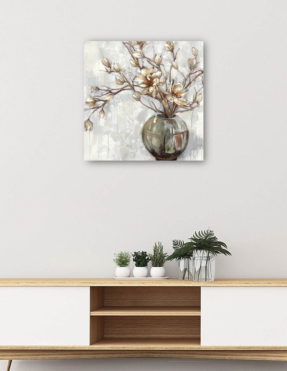 Cuadro decorativo técnica mixta Floreros 6