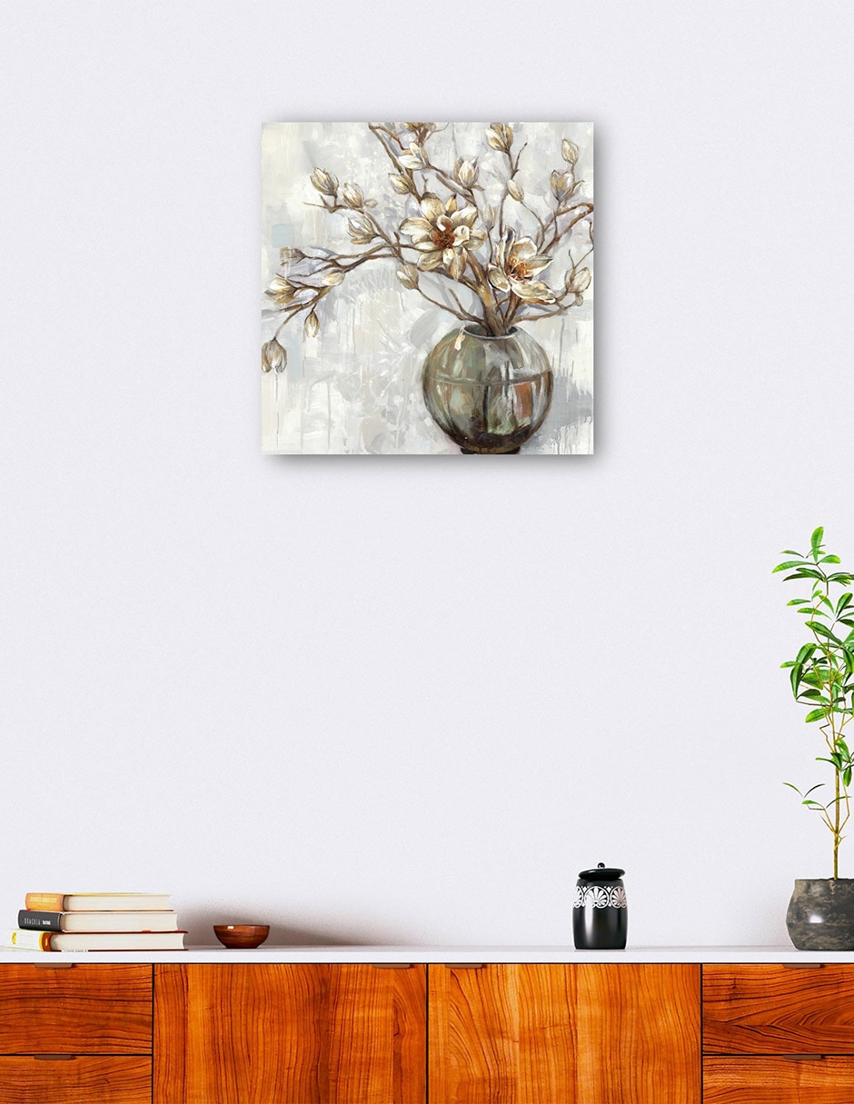 Cuadro decorativo técnica mixta Floreros 7