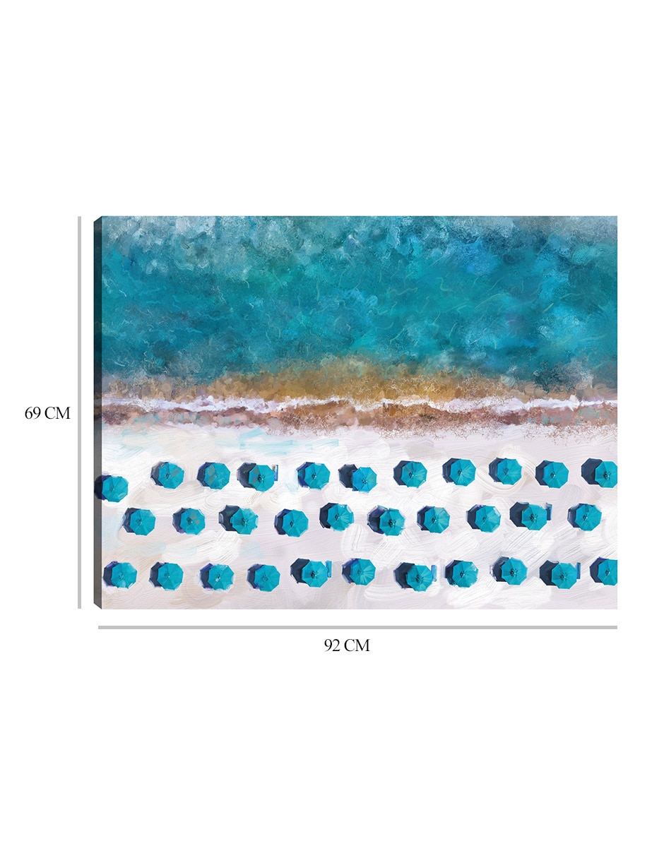 Cuadro decorativo técnica mixta Playas 2