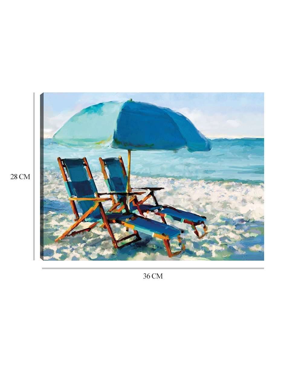 Cuadro decorativo técnica mixta Playas 2