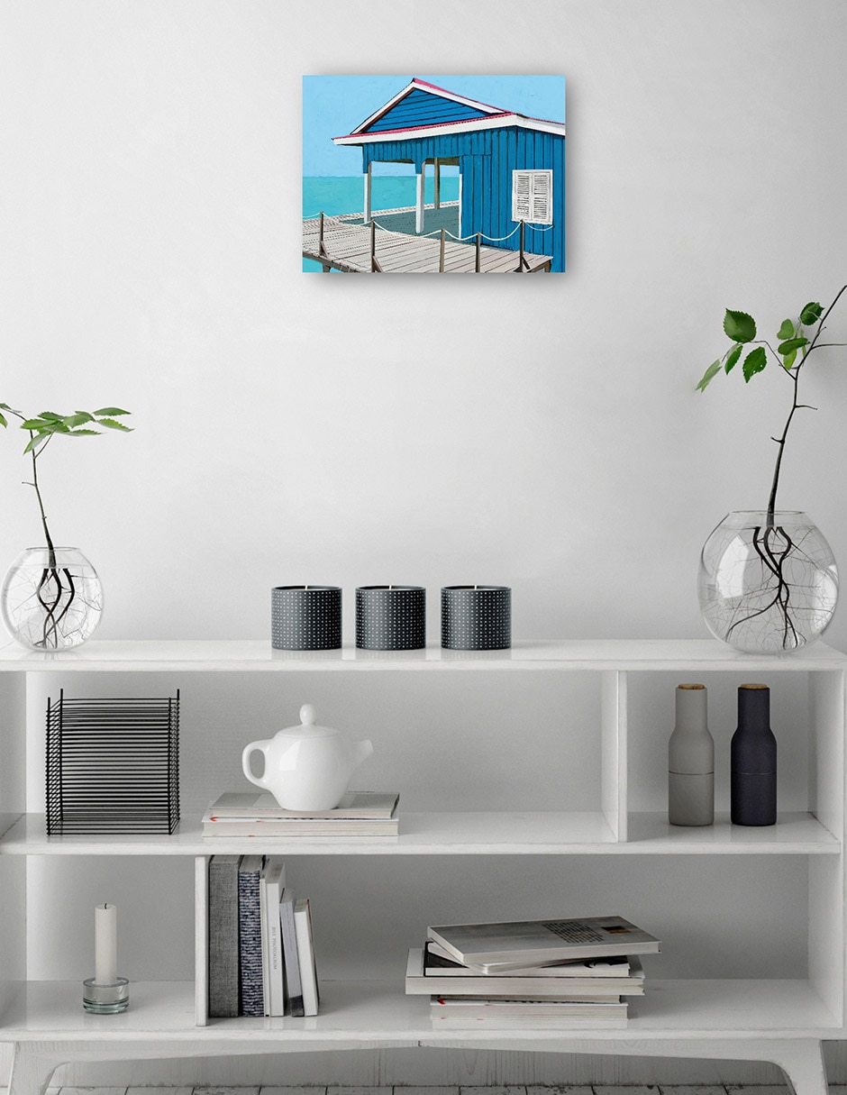 Cuadro decorativo técnica mixta Playas 3