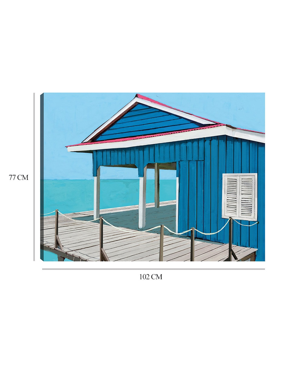 Cuadro decorativo técnica mixta Playas 2
