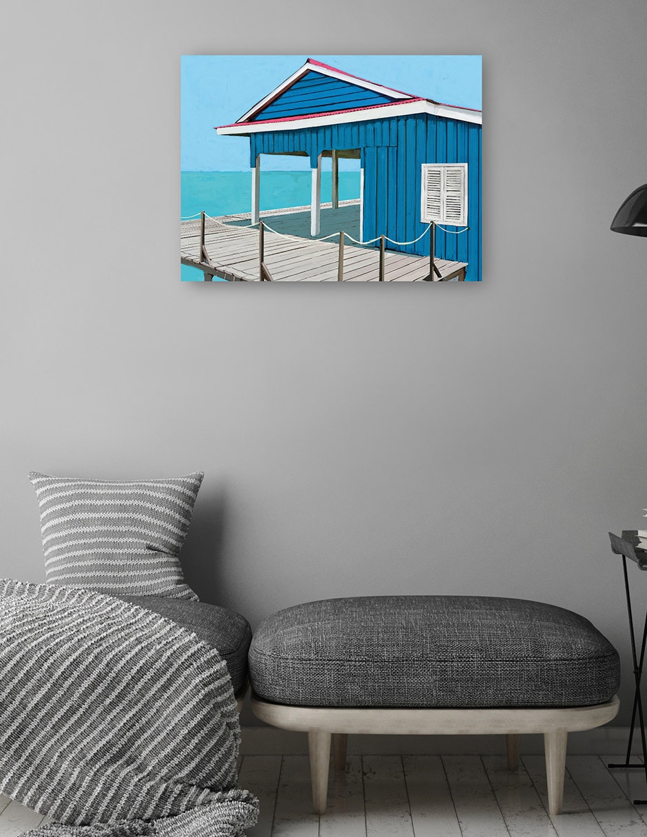 Cuadro decorativo técnica mixta Playas 5
