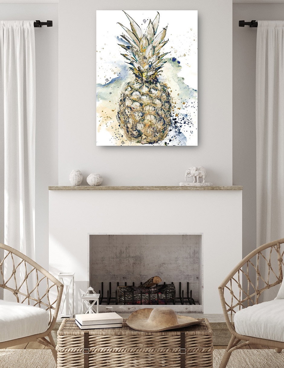 Cuadro decorativo técnica mixta Frutas 4